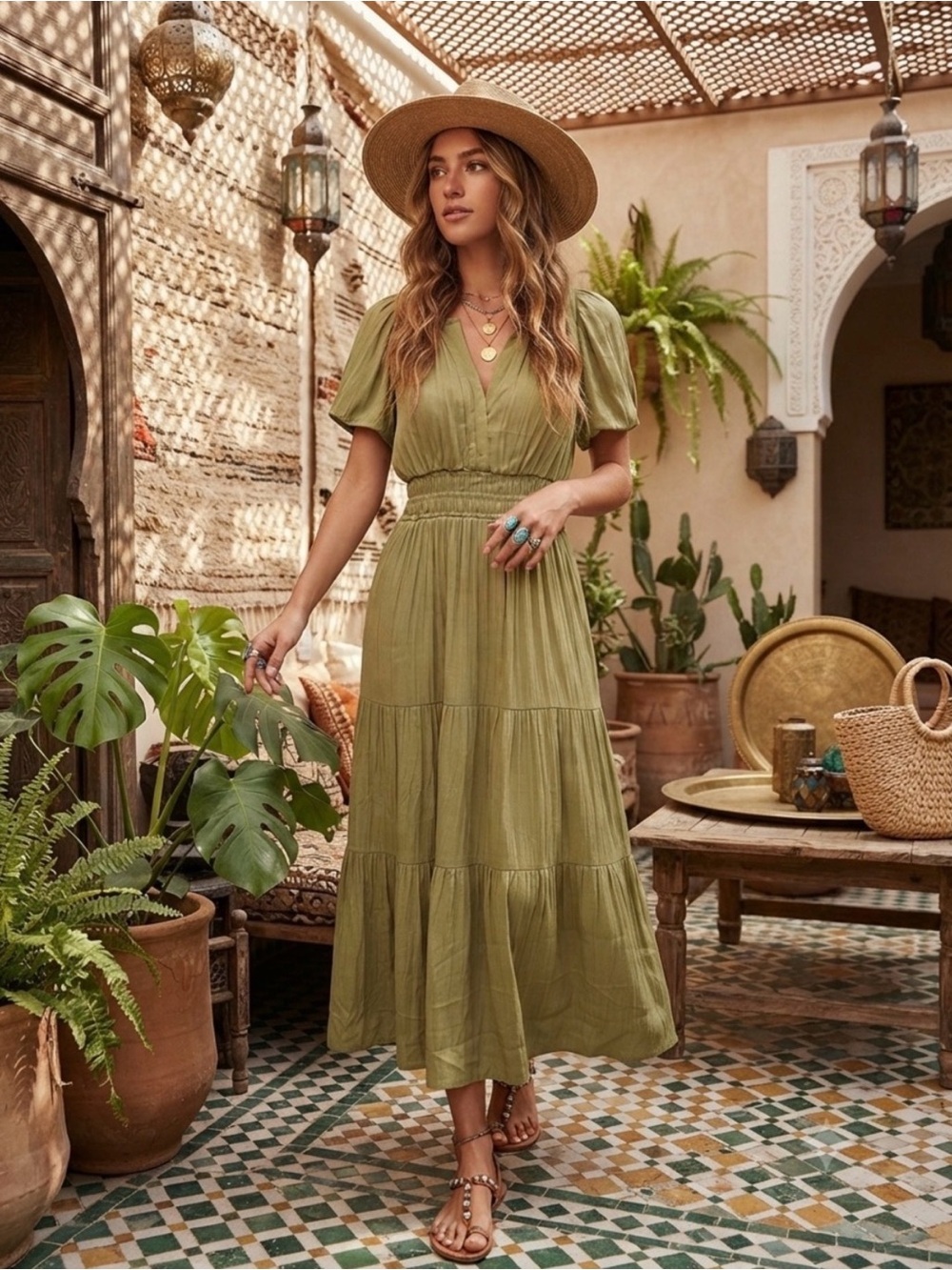 Anthropologie The Somerset Maxi In Green Lumensilk Satin Edition